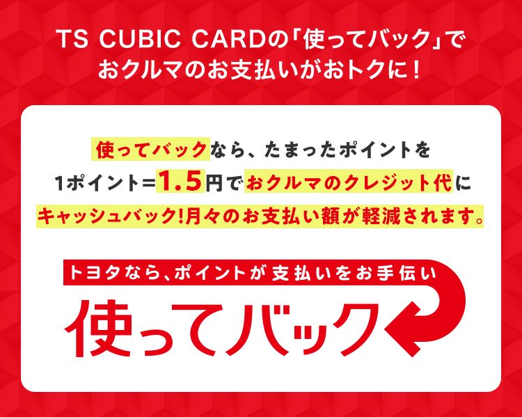 Ts Cubic Card 使ってバック トヨタカローラいわき株式会社 公式ホームページ